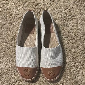 Tory Burch Women's White and Brown Espadrilles